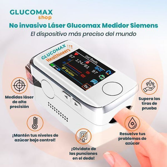 GLUCOMAX™  Medidor Laser [PRECISIÓN DEL 99,9%] - NOVEDAD EN COLOMBIA